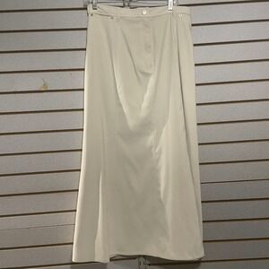 Jo Hardin Pencil‎ Skirt EUC Cream Color Elastic Waist Size 14 Fit Medium